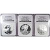 Image 1 : 2006 3pc 20th anniversary set silver Eagles  NGC69  GS = $330      est $325-$350
