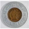 Image 1 : XF 1906 Indian penny in good luck token  POLI's THEATERS