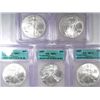 Image 2 : 5   2007  US  silver Eagles  ICG66-2 67-2 68
