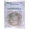 Image 1 : 1890CC  Morgan $PCGS  Genuine coin is  an AU  est $140-$150