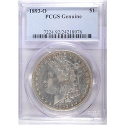 1893CC  Morgan $ PCGS  Genuine coin is  a VF/XF  est $300-$325