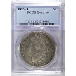 1895O  Morgan $ PCGS genuine coin is a  VF  est $350-$375