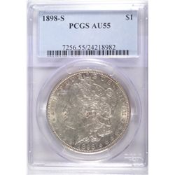 1898S  Morgan $  PCGS55  est $100-$125