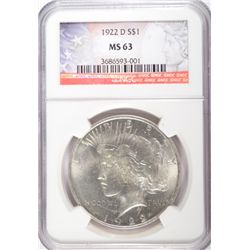 1922D  Peace $  NGC63  est $65-$70