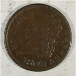 1809 over inverted 9 half penny F/VF  est $70-$80
