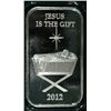 Image 2 : "JESUS IS THE GIFT " ONE OUNCE .999 SILVER ART BAR WITH CAPSULE/GIFT BOX