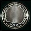 Image 3 : " HAPPY HOLIDAYS 2012 " ONE OUNCE .999 SILVER ART ROUND WITH CAPSULE/GIFT BOX