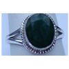 Image 1 : 27.95 CTW EMERALD  RING .925 STERLING SILVER