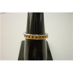 12.50 CTW CITRINE RING .925 STERLING SILVER