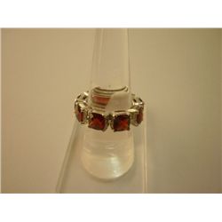 31.65 CTW GARNET RING .925 STERLING SILVER