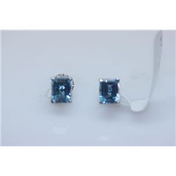 16.15 CTW BLUE TOPAZ EARRING .925 STERLING SILVER