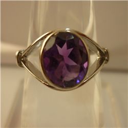 15.25 CTW AMETHYST RING .925 STERLING SILVER