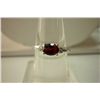 Image 1 : 10.20 ctw Garnet and diamond  Ring .925 Sterling Silve