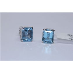 24.35 CTW BLUE TOPAZ EARINGS .925 STERLING SILVER