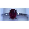 Image 1 : 9.00 CTW RUBY AND DIAMOND RING .925 STERLING SILVER