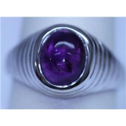 31.80 CTW AMETHYST RING .925 STERLING SILVER
