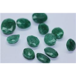 46.80 AFRICAN EMERALD MIX-SHAPED/SIZED (12 PC)
