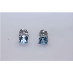 14.55 CTW BLUE TOPAZ EARRING .925 STERLING SILVER