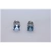 Image 1 : 14.55 CTW BLUE TOPAZ EARRING .925 STERLING SILVER