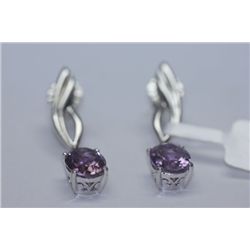27.80 CTW GARNET EARINGS .925 STERLING SILVER