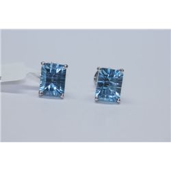 16.35 CTW BLUE TOPAZ EARINGS .925 STERLING SILVER