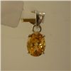 Image 1 : 5.75 CTW CITRINE PENDANT .925 STERLING SILVER