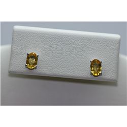 6.00 CTW YELLOW SAPPHIRE EARINGS .925 STERLING SILVER