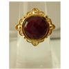 Image 1 : 22.10 ctw 14K  Gold Plated silver Ruby Ring
