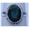 Image 1 : 25.25 CTW EMERALD  RING .925 STERLING SILVER