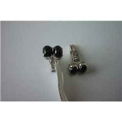 37.75 BLACK STAR CTW CUFFLING .925 STERLING SILVER