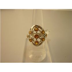 42.50 CTW CITRINE RING .925 STERLING SILVER