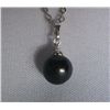 Image 1 : BLACK PEARL 3-STONE CZ NECKLACE; AUTHENTIC PHILIPPINE P