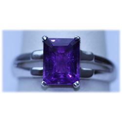 16.50 CTW AMETHYST RING .925 STERLING SILVER