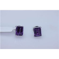 15.00 CTW AMETHYST EARRING .925 STERLING SILVER