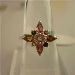 23.10 ctw,SEMIPRECIOUS RING .925 STERLING SILVER