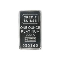 Credit Suisse One Ounce Platinum Bar .9995