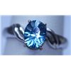Image 1 : 14.40 CTW BLUE TOPAZ RING .925 STERLING SILVER