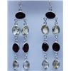 Image 1 : 30.45 CTW CITRINE, GARNET EARRINGS .925 STERLING SILVER