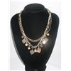 Image 1 : 250CTW MULTI-CHAINED CUBES CZ BRASS NECKLACE;18INCH