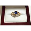 Image 1 : Dead Pawn Non-Native Blue Sapphire 10k Gold Women's Ring - AU