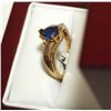 Image 3 : Dead Pawn Non-Native Blue Sapphire 10k Gold Women's Ring - AU