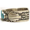 Image 3 : Old Pawn Navajo Kingman Turquoise Sterling Silver Cuff Bracelet - Thomas Francisco