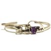 Image 1 : Dead Pawn Navajo Amethyst Sterling Silver Cuff Bracelet - LB