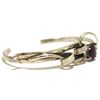 Image 2 : Dead Pawn Navajo Amethyst Sterling Silver Cuff Bracelet - LB