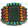 Image 1 : Old Pawn Navajo Multi-Stone Sterling Silver Cuff Bracelet - Kirk Smith