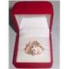 Image 1 : 8CTW TRI OLD ROSE CZ ADJUSTABLE BRASS