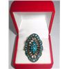 Image 1 : 12CTW BLUE BUTTERFLY BRASS ADJUSTABLE RING