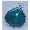 Image 1 : 57.60 CTW EMERALD PENDANT .925 STERLING SILVER