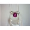 Image 1 : NATURAL 9.25 CTW RUBY AND DIAMOND RING .925 STERLING SI