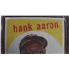 Image 2 : 1959 Hank Aaron Baseball Card Consigner says "authentic" Milwaukee Braves Outfield Card 380